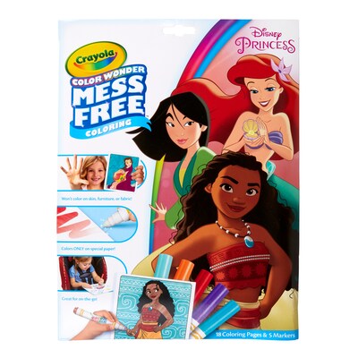 Crayola Color Wonder Mess Free Coloring Pad & Markers, Princess, 2 Sets (BIN757003-2)