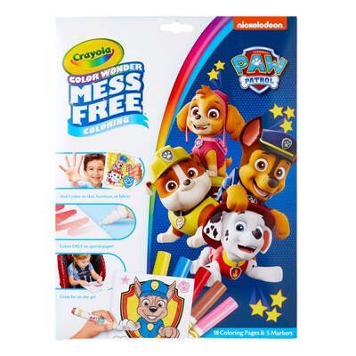 Crayola Color Wonder Mess Free Coloring Pad & Markers, Paw Patrol, 2 Sets (BIN757007-2)