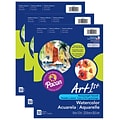 Pacon Art1st Watercolor Paper, 9 x 12, White, 3 Packs/Bundle (PAC4925-3)