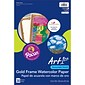Pacon Art1st Gold Frame Watercolor Paper, 12 x 18, White/Gold, 30/Pack (PAC4934)