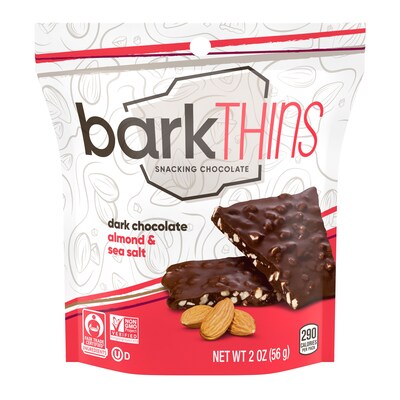barkTHINS Dark Chocolate Almond with Sea Salt, 10 Ounces, 2/PK (246-00258)