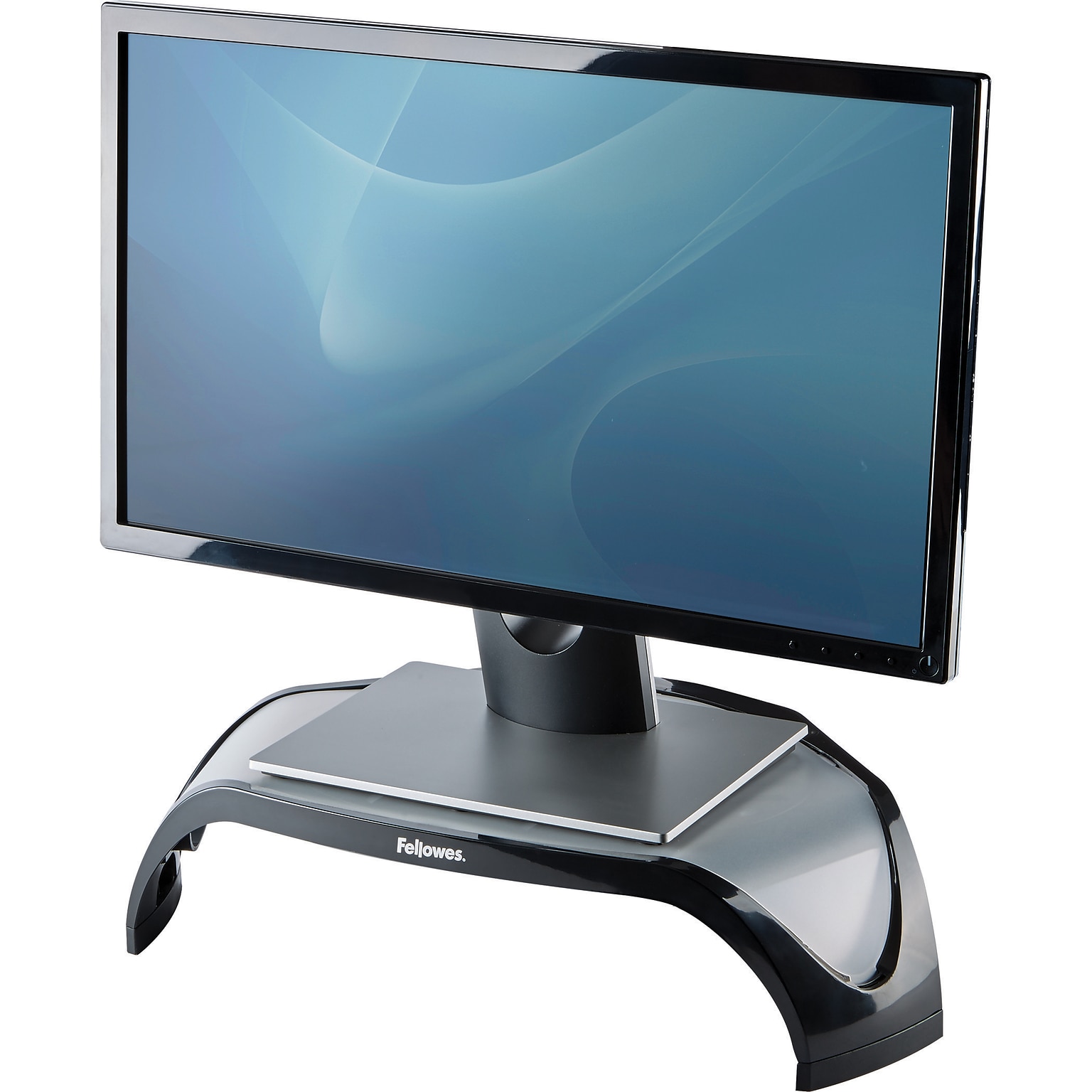 Fellowes Smart Suites Corner Monitor Riser, Up to 32, Black (8020101)