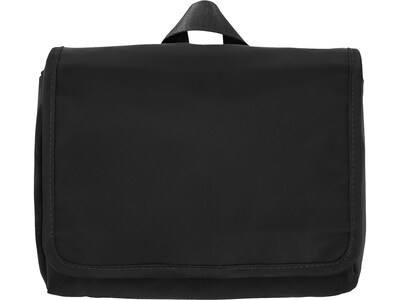 Poppin Travel Happy Nylon Hanging Toiletry Bag, Black/Olive, 7 (107519)
