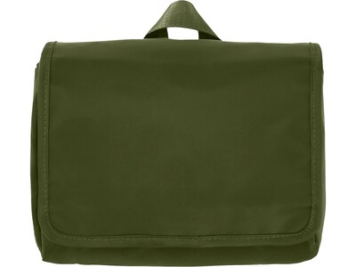 Poppin Travel Happy Nylon Hanging Toiletry Bag, Olive, 7" (107520)