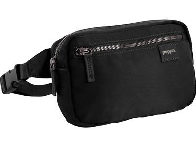 black nylon fanny pack