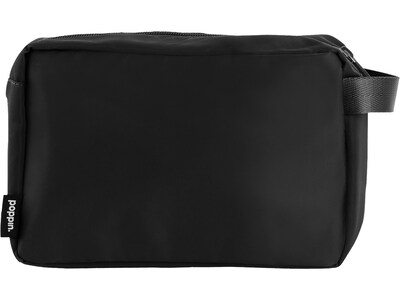 Poppin Travel Happy Nylon Dopp Kit, Black, 6" (107513)