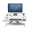 Fellowes Lotus DX Sit-Stand Workstation Adjustable Monitor Stand, White (8080201)