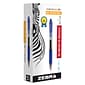 Zebra Sarasa Dry X10 Retractable Gel Pen, Medium Point, 0.7mm, Blue Ink, Dozen (46820)