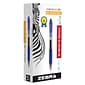 Zebra Sarasa Dry X20 Retractable Gel Pen, Medium Point, 0.7mm, Blue Ink, 12/Pack (46820)