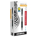 Zebra Sarasa Dry X20 Gel Retractable Pens, Bold Point, Black Ink, Dozen (46610)