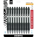 Zebra Sarasa Dry X20 Gel Retractable Pens, Medium Point, Black Ink, 10/Pack (46871)