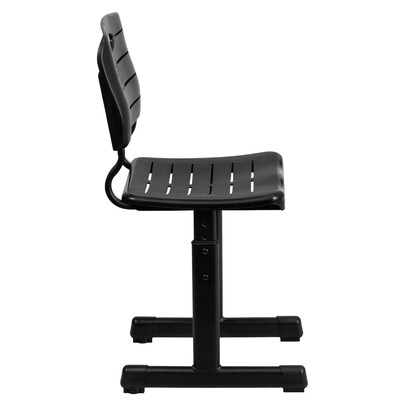 Flash Furniture Adjustable-Height Student Chair with Pedestal Frame, Black (YUYCX09010)