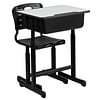 Flash Furniture Adjustable-Height Student Desk and Chair with Black Pedestal Frame (YUYCX04609010)