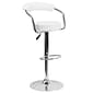 Flash Furniture Contemporary Vinyl Adjustable Height Barstool with Back, White (CHTC31060WH)