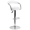 Flash Furniture Contemporary Vinyl Adjustable Height Barstool with Back, White (CHTC31060WH)