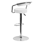 Flash Furniture Contemporary Vinyl Adjustable Height Barstool with Back, White (CHTC31060WH)