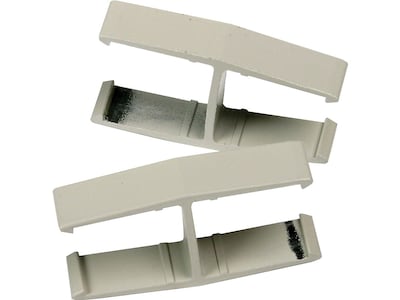 HON Verse Aluminum Panel-to-Panel 180-Degree Connector, Light Gray, 2/Pack (BSXQC180GY)