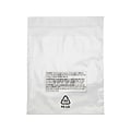14 x 20 Lip & Tape Reclosable Suffocation Warning Poly Bags, 1.5 Mil, Clear, 1000/Carton (16235)