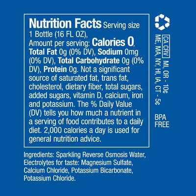 Ever & Ever Reverse Osmosis Sparkling Water, 16 Oz., 12/Carton (800001)