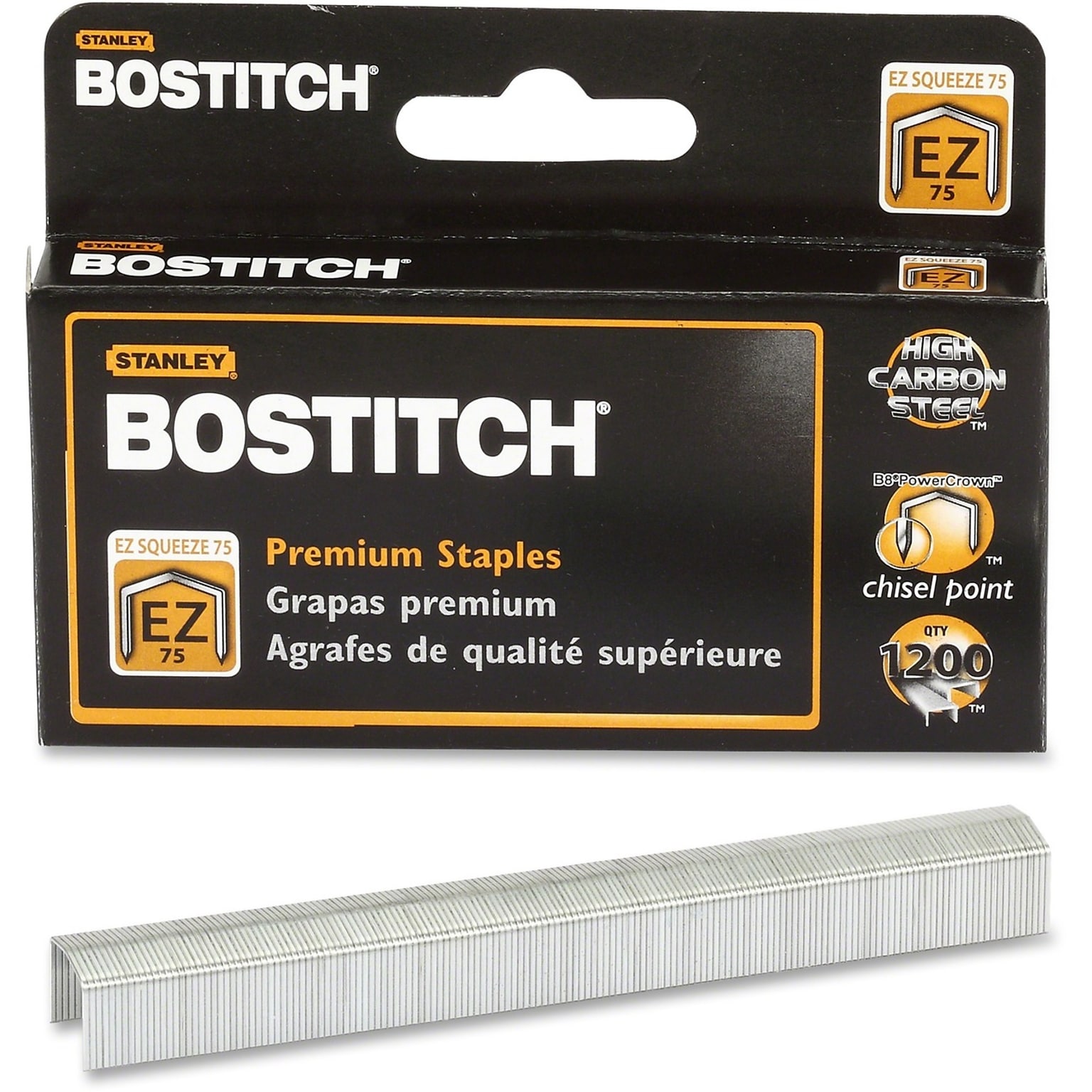 Bostitch B8 PowerCrown EZ Squeeze 75 Staples for B875 Staplers, 1,200/Box (STCR75XHC)