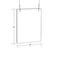 Azar Hanging Sneeze Guard, 24"H x 18"W, Clear Acrylic, 2/Pack (179902)