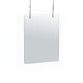 Azar Hanging Sneeze Guard, 40H x 30W, Clear Acrylic, 2/Pack (179906)