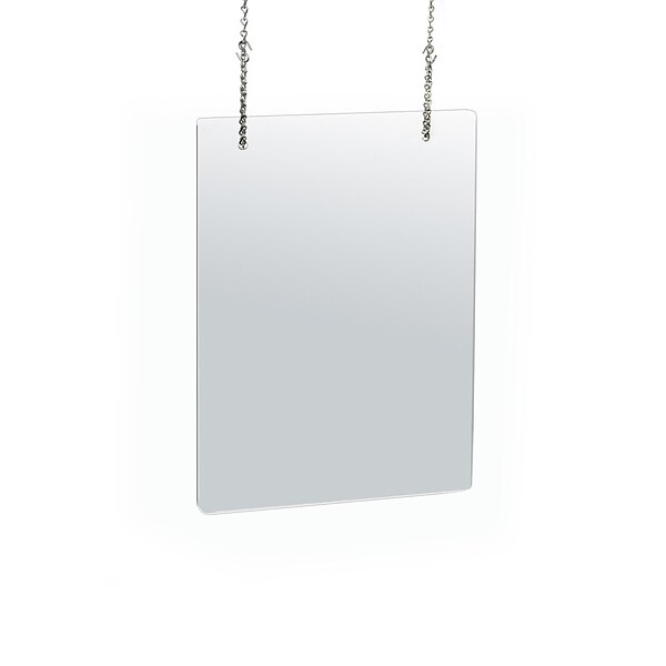 Azar Hanging Sneeze Guard, 40H x 30W, Clear Acrylic, 2/Pack (179906)