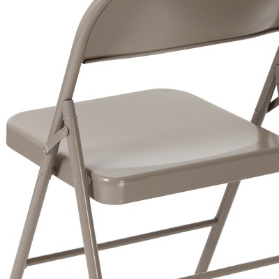 Flash Furniture HERCULES Series Metal Folding Chair, Gray (BDF002GY)