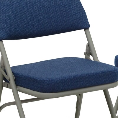 Flash Furniture HERCULES Series Fabric Folding Chair, Navy, 2/Pack (2HAMC320AFNVY)