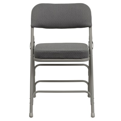 Flash Furniture HERCULES Series Fabric Folding Chair, Gray, 2/Pack (2HAMC320AFGRY)