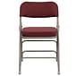 Flash Furniture HERCULES Series Fabric Folding Chair, Burgundy, 2/Pack (2HAMC320AFBY)