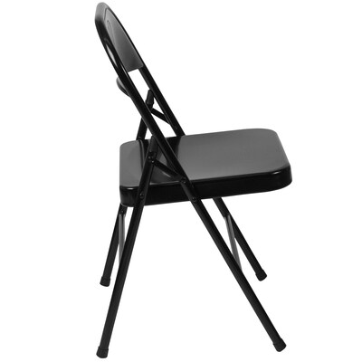 Flash Furniture HERCULES Series Metal Folding Chair, 4/Pk (4BDF002BK)