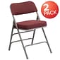 Flash Furniture HERCULES Series Fabric Folding Chair, Burgundy, 2/Pack (2AWMC320AFBG)