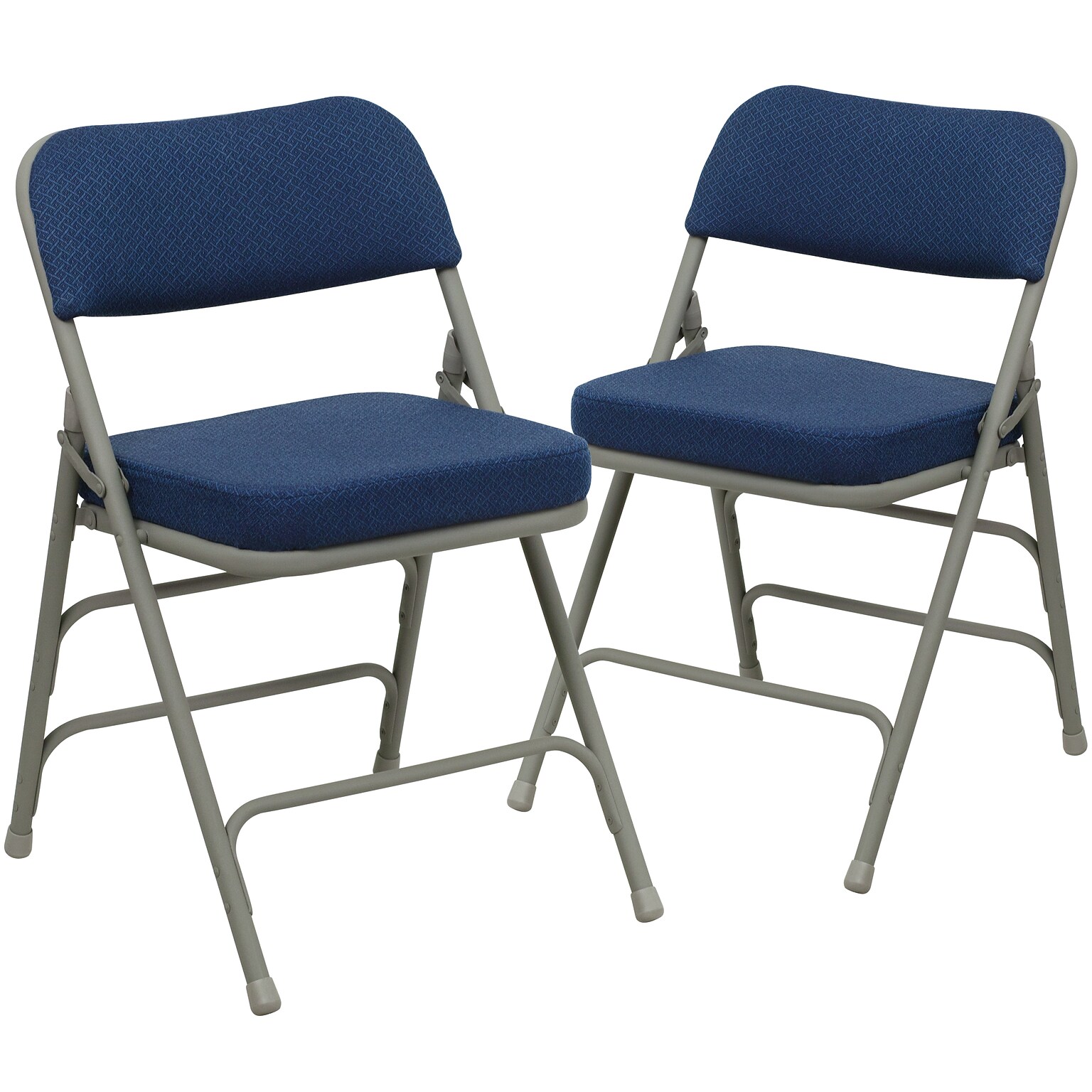 Flash Furniture HERCULES Series Fabric Folding Chair, Navy, 2/Pack (2HAMC320AFNVY)