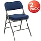 Flash Furniture HERCULES Series Fabric Folding Chair, Navy, 2/Pack (2HAMC320AFNVY)