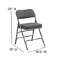 Flash Furniture HERCULES Series Fabric Folding Chair, Gray, 2/Pack (2HAMC320AFGRY)