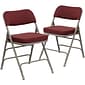 Flash Furniture HERCULES Series Fabric Folding Chair, Burgundy, 2/Pack (2HAMC320AFBY)