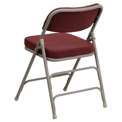 Flash Furniture HERCULES Series Fabric Folding Chair, Burgundy, 2/Pack (2HAMC320AFBY)