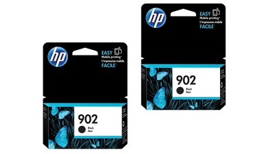 HP 902 Black Ink Cartridge, 2-Pack (3YN96AN)