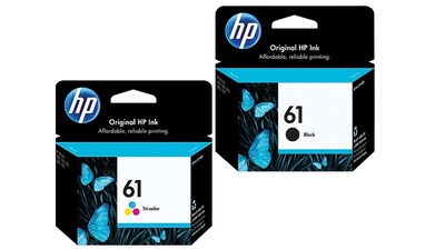 HP 61 Black and Color Ink Cartridge, Standard, 2-Pack