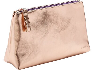 Poppin Canvas Medium Accessory Pouch, Copper/Purple, 5.25 (102248)