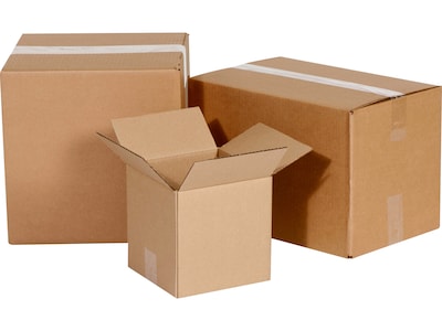7" x 7" x 3" Shipping Box, 32 ECT, Kraft, 25/Bundle (BS070703)