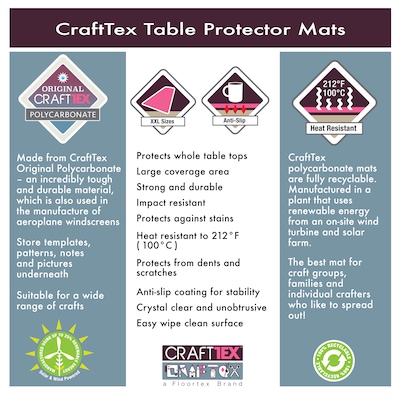 Craftex CraftTex® Plastic Desk Pad, 35" x 71", Clear (FRCRAFT3571RA)