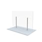 Global Freestanding Sneeze Guard, 36"H x 36"W, Clear/White, Acrylic (GCBMSG3636LPDWT)