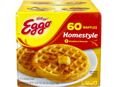 Kelloggs Homestyle Waffles, 4 lb., 6/Pack (903-00016)