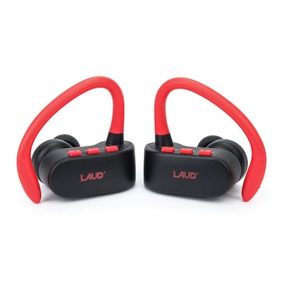 Laud True Wireless Cordless Bluetooth Stereo In-Ear Earbuds Headphones, Red (LAUDTRUWRLS3RED)
