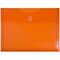 JAM Paper Plastic Envelopes with Hook & Loop Closure, 9.75 x 13 with 1 Inch Expansion, Orange, 12/Pa
