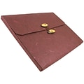 JAM Paper Portfolio with Button and String Tie Closure, 9 x 11 3/4 x 5/8, Rainforest Burgundy, Sold