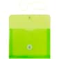 JAM Paper Plastic Envelopes with Button and String Tie Closure, Index Booklet, 5.5 x 7.5, Lime Green, 12/Pack (920B1LI)