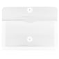 JAM Paper Plastic Envelopes with Button and String Tie Closure, #10 Business Booklet, 5.25 x 10, Clear, 12/Pack(921B1CL)